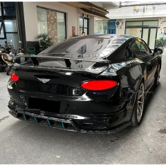 Mansory Style Dry Carbon Fiber Rear Spoiler GT Wing For Bentley Continental GT 2018-2024