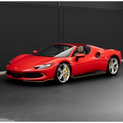 Novitec Style Dry Carbon Fiber Side Skirts For Ferrari 296 GTB & GTS 2021-2025