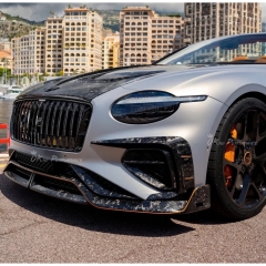 Mansory Style Dry Carbon Fiber Front Bumper Vents Trim For Bentley Continental GT & GTC 2025+