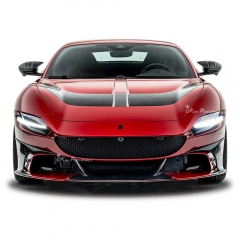 Mansory Style Partial Exposed Dry Carbon Fiber Front Bumper For Ferrari Roma 2020-2025