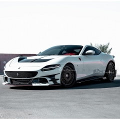 Mansory Style Partial Exposed Dry Carbon Fiber Hood Bonnet For Ferrari Roma 2020-2025