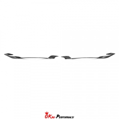 Mansory Style Dry Carbon Fiber Front Bumper Headlights Trim For Ferrari Roma 2020-2025