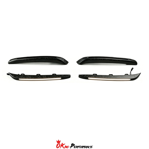 Mansory Style Dry Carbon Fiber Front DRL Daytime Running Lights Set For Rolls Royce Spectre