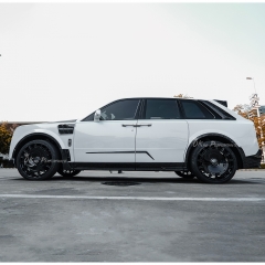 Mansory Ver.2 Style Partial Exposed Dry Carbon Fiber Conversion BodyKits For Rolls Royce Cullinan 2015-2028 Center Exit Exhaust