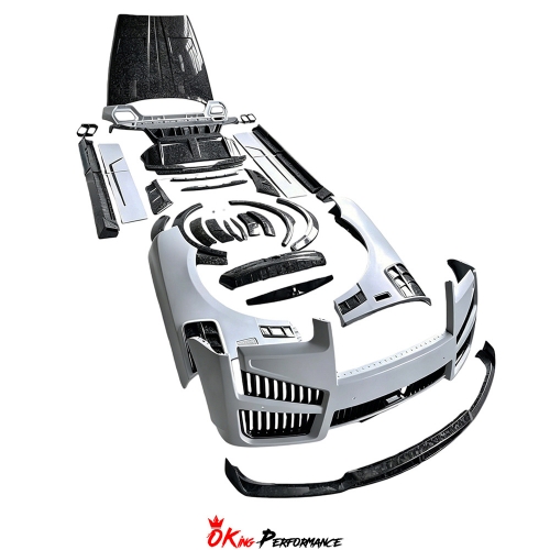 Mansory Ver.2 Style Partial Exposed Dry Carbon Fiber Conversion BodyKits For Rolls Royce Cullinan 2015-2028