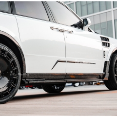 Mansory Ver.2 Style Partial Exposed Dry Carbon Fiber Conversion BodyKits For Rolls Royce Cullinan 2015-2028 Center Exit Exhaust