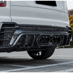 Mansory Ver.2 Style Partial Exposed Dry Carbon Fiber Conversion BodyKits For Rolls Royce Cullinan 2015-2028 Center Exit Exhaust