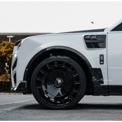 Mansory Ver.2 Style Partial Exposed Dry Carbon Fiber Conversion BodyKits For Rolls Royce Cullinan 2015-2028 Center Exit Exhaust