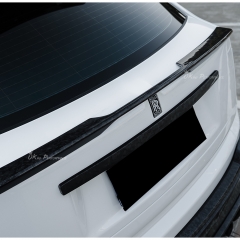 Mansory Ver.2 Style Partial Exposed Dry Carbon Fiber Conversion BodyKits For Rolls Royce Cullinan 2015-2028 Center Exit Exhaust