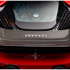 RYFT Style Dry Carbon Fiber Rear Spoiler Wing Set For Ferrari SF90