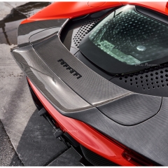 RYFT Style Dry Carbon Fiber Rear Spoiler Wing Set For Ferrari SF90