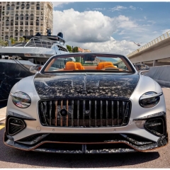 Mansory Style Dry Carbon Fiber Front Lip Splitters For Bentley Continental GT & GTC 2025+