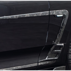 Mansory Style Dry Carbon Fiber Fenders Door Trim Strips Set For Bentley Continental GT & GTC 2025+