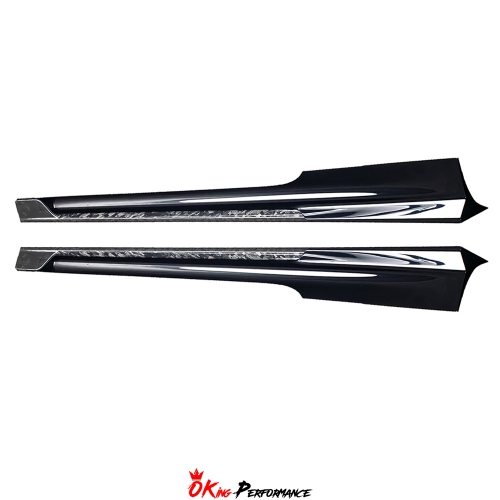 Mansory Style Dry Carbon Fiber Fenders Door Trim Strips Set For Bentley Continental GT & GTC 2025+