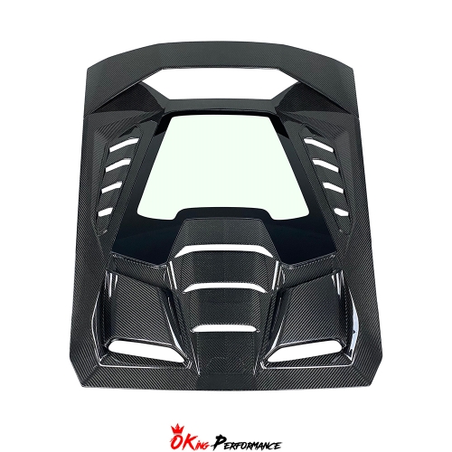 Tecnica Style Dry Carbon Fiber Rear Engine Cover For Lamborghini Huracan LP610 & & LP580 & EVO & Tecnica 2014-2025