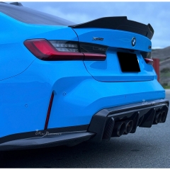 3D Style Dry Carbon Fiber Rear Diffuser For BMW G80 G81 M3 G82 G83 M4 2020-2024