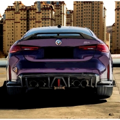 3D Brakelight Style Dry Carbon Fiber Rear Diffuser For BMW G80 G81 M3 G82 G83 M4 2020-2024