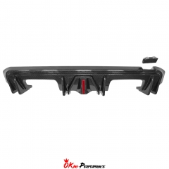 3D Brakelight Style Dry Carbon Fiber Rear Diffuser For BMW G80 G81 M3 G82 G83 M4 2020-2024
