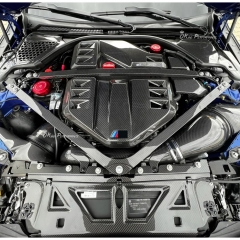 S58 Eventuri Style Dry Carbon Fiber Engine Bay Cover For BMW G80 G81 M3 G82 G83 M4 2020-2024