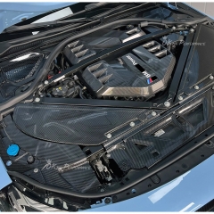 Dry Carbon Fiber Engine Bay Air Intake Panel Cover For BMW G80 G81 M3 G82 G83 M4 2020-2024