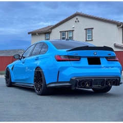 3D Style Dry Carbon Fiber Rear Diffuser For BMW G80 G81 M3 G82 G83 M4 2020-2024