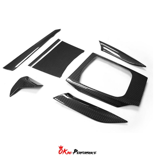 Dry Carbon Fiber Interior Kits Cover Set For BMW G80 G81 M3 G82 G83 M4 2020-2024