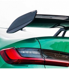 Double Deck PT Style Dry Carbon Fiber Rear Spoiler GT Wing For BMW G80 M3 G82 M4 2020-2024