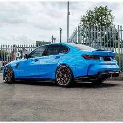R44 MHC Style Dry Carbon Fiber Side Skirt Underboard Extensions For BMW G80 G81 M3 2020-2024