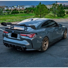 Adro V3 Style Dry Carbon Fiber Rear Spoiler GT Wing For BMW G82 M4 2020-2024