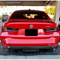 3D Style Dry Carbon Fiber Rear Diffuser For BMW G80 G81 M3 G82 G83 M4 2020-2024