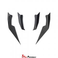CMST V2 Style Dry Carbon Fiber Front Canards For BMW G80 G81 M3 G82 G83 M4 2020-2024