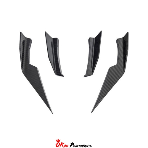 CMST V2 Style Dry Carbon Fiber Front Canards For BMW G80 G81 M3 G82 G83 M4 2020-2024