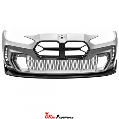 Adro V2 Style Partial Carbon Fiber Front Bumper For BMW G80 G81 M3 G82 G83 M4 2020-2024