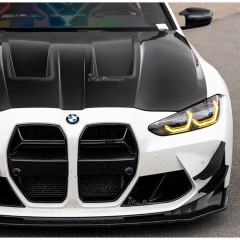 GT4 Style Dry Carbon Fiber Front Canards For BMW G80 G81 M3 G82 G83 M4 2020-2024