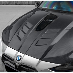 CMST V4 Style Carbon Fiber (cfrp) Engine Hood Bonnet For BMW G80 G81 M3 G82 G83 M4 2020-2024