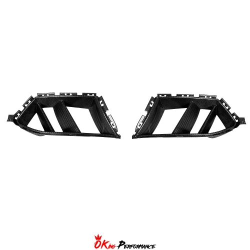 R44 MHC Style Dry Carbon Fiber Front Bumper Air Vents Ducts Scoops For BMW G80 G81 M3 G82 G83 M4 2020-2024