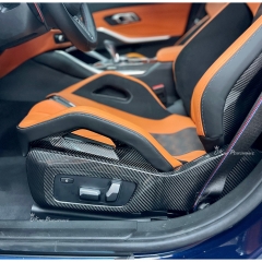 Dry Carbon Fiber Interiors Kits Seat Side Frame Panels Cover For BMW G80 G81 M3 G82 G83 M4 2020-2024