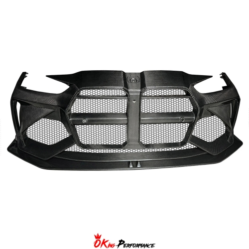 Adro V1 Style Dry Carbon Fiber Front Bumper For BMW G80 G81 M3 G82 G83 M4 2020-2024