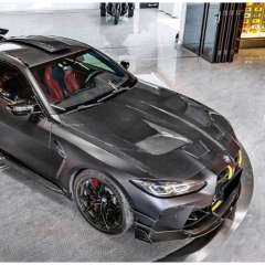 CMST Racing Style Dry Carbon Fiber Engine Hood Bonnet For BMW G80 G81 M3 G82 G83 M4 2020-2024