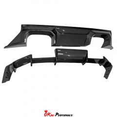 AP V2 Double Deck Style Dry Carbon Fiber Rear Diffuser with Underboard For BMW G87 M2 2023-2027