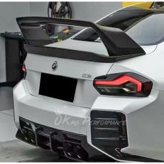 AP V3 Double Deck Style Dry Carbon Fiber Rear Spoiler Wing For BMW G87 M2 2023-2027