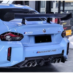 GT PRO Style Dry Carbon Fiber Rear Spoiler GT Wing For BMW G87 M2 2023-2027