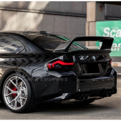 AP V3 Double Deck Style Dry Carbon Fiber Rear Spoiler Wing For BMW G87 M2 2023-2027