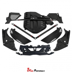 S58 Dry Carbon Fiber Engine Bay Upgrade Full Set For BMW G80 G81 M3 G82 G83 M4 2020-2024