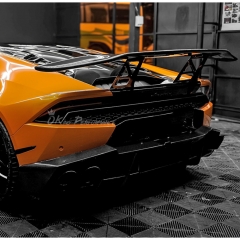 Mansory Style Dry Carbon Fiber Rear Spoiler Wing with Base Lid For Lamborghini Huracan LP610 & LP580 2014-2019