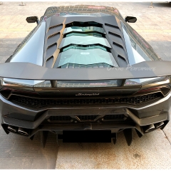 Mansory Style Dry Carbon Fiber Rear Trunk Engine Hood For Lamborghini Huracan LP610 & LP580 2014-2019