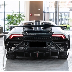 CMST Style Dry Carbon Fiber Rear Bumper For Lamborghini Huracan LP610 & LP580 & EVO & Tecnica 2014-2025