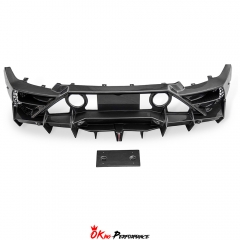 CMST Style Dry Carbon Fiber Rear Bumper For Lamborghini Huracan LP610 & LP580 & EVO & Tecnica 2014-2025