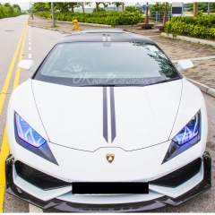 DMC Style Dry Carbon Fiber Front Lip with Side Splitters For Lamborghini Huracan LP610 2014-2017