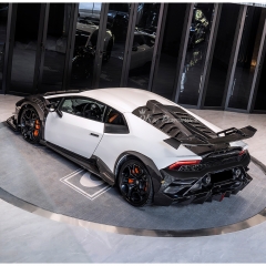 STO Style Dry Carbon Fiber Rear Engine Lid & Rear Spoiler Wing Set For Lamborghini Huracan LP610 & LP580 & EVO & Tecnica 2014-2025